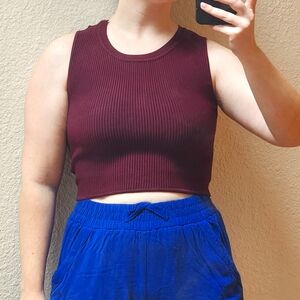 Red House Of Harlow 1960 Ribbed Crop Sweater Vest